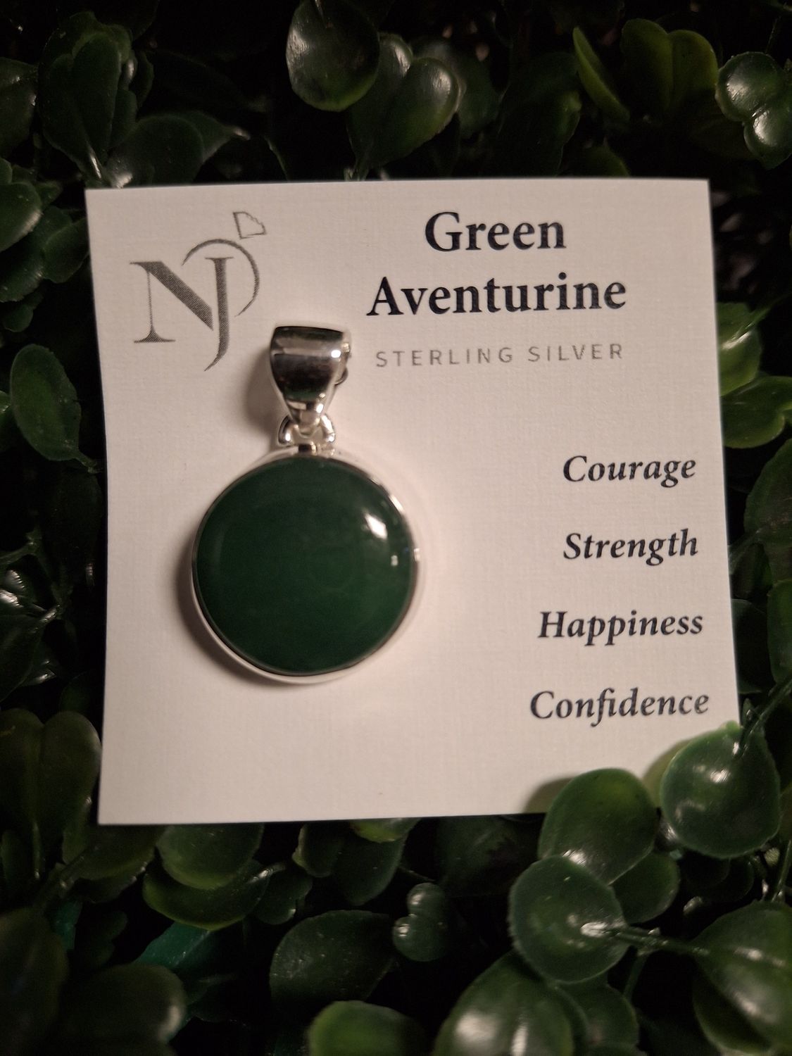 Green Aventurine Round Pendant