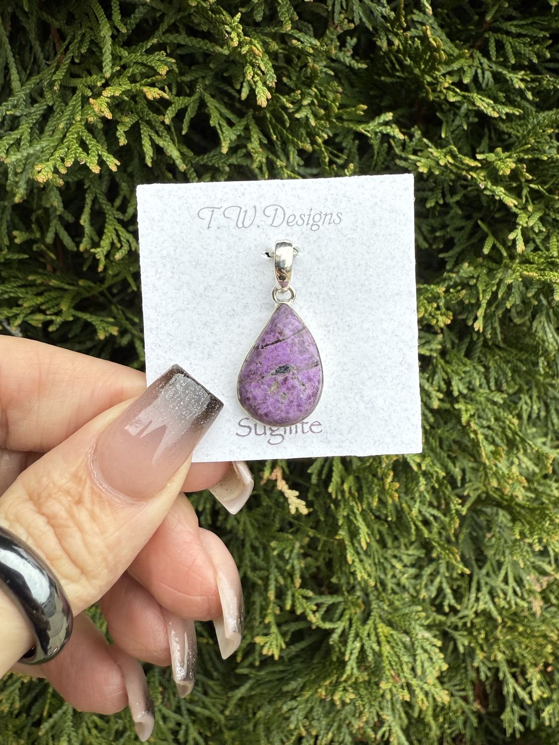 Sugilite Sterling Pendant