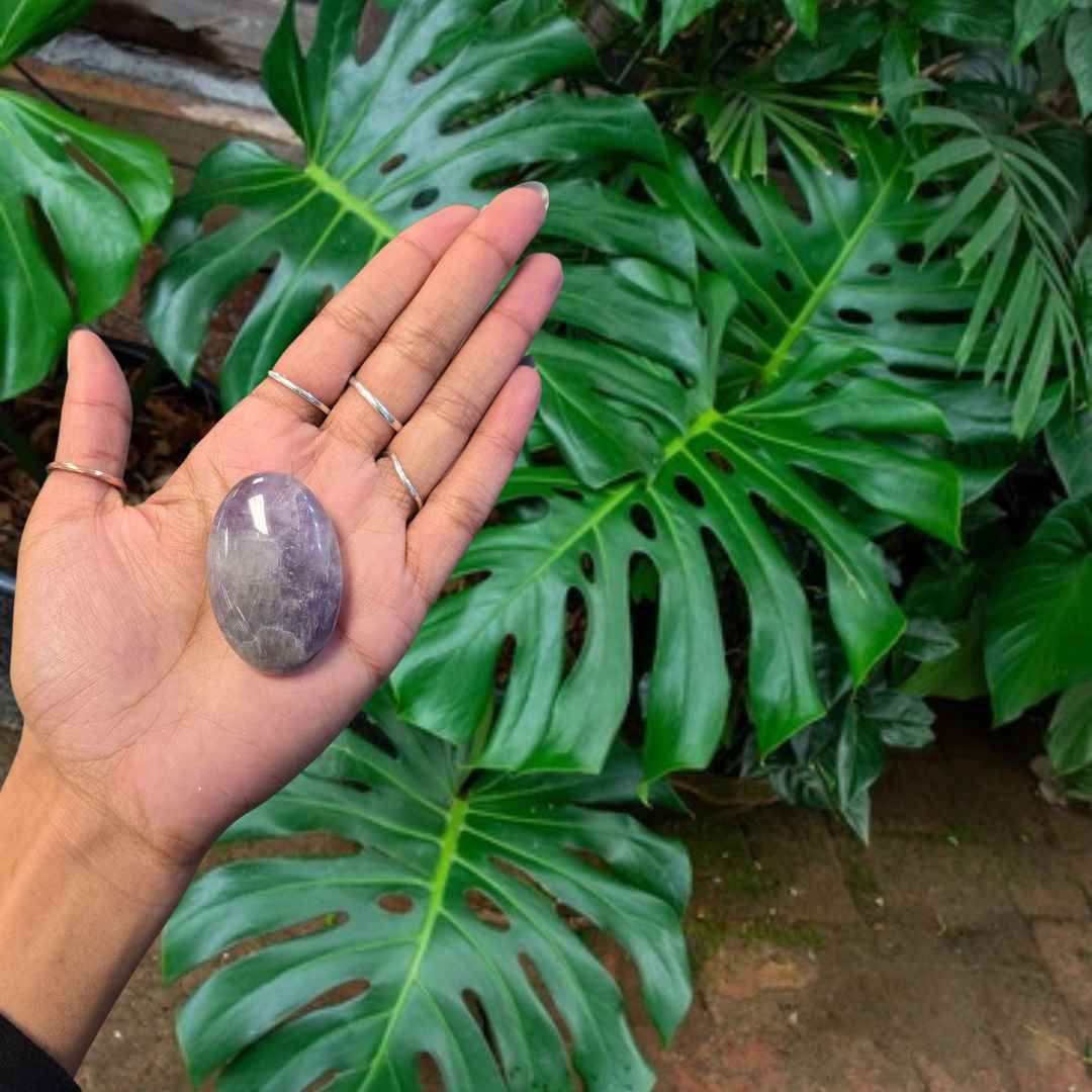Chevron Amethyst PalmStone