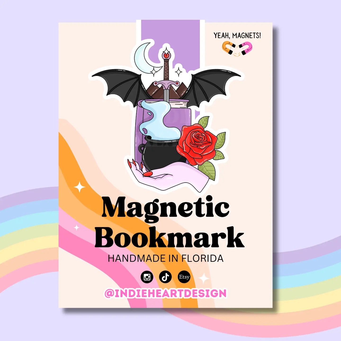Fantasy Reader Cauldron Magnetic Bookmark