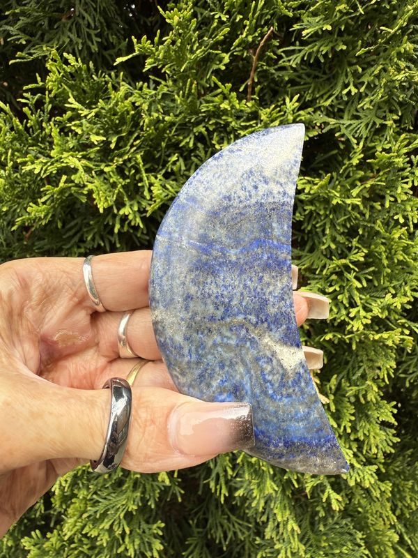 Lapis Lazuli Crescent Moon Large