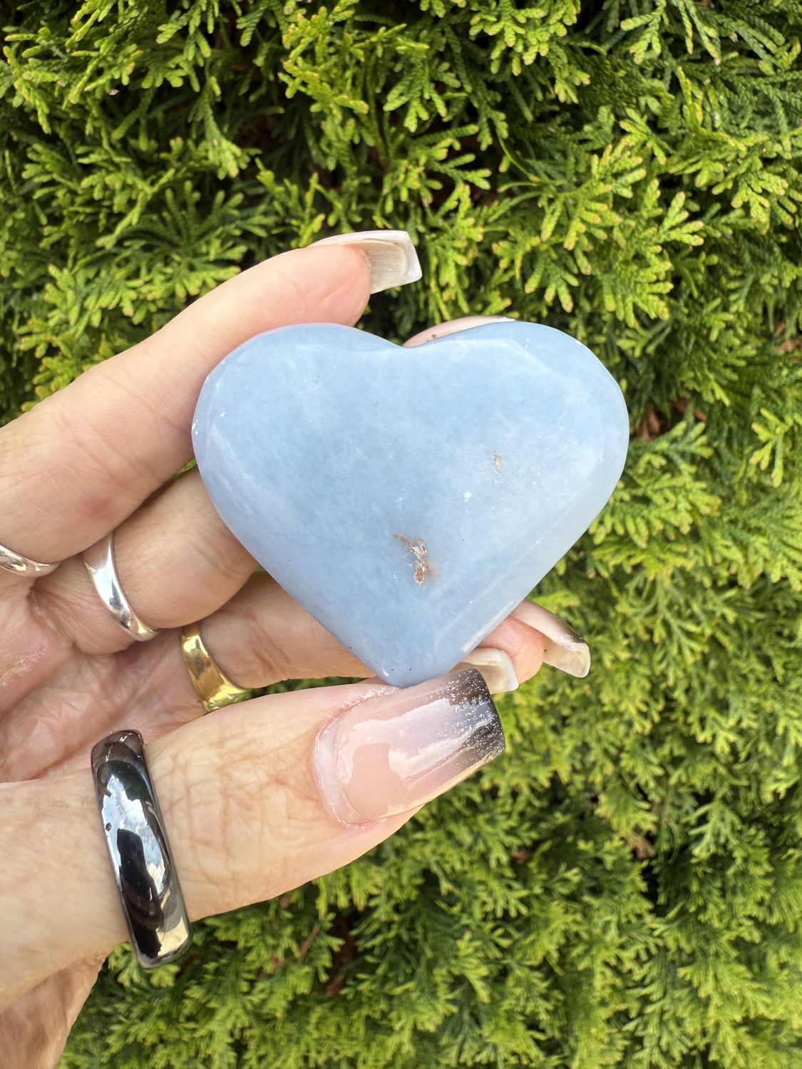 Angelite Heart Lg