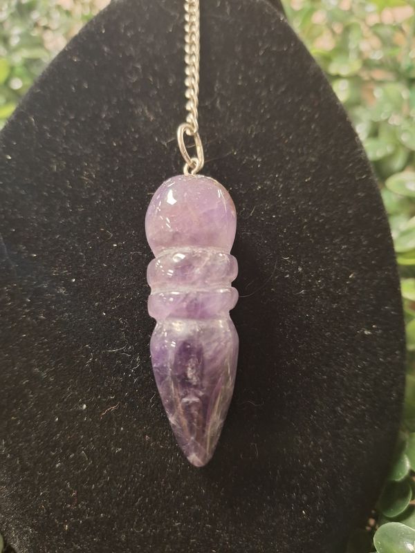 Amethyst Grooved Pendulum