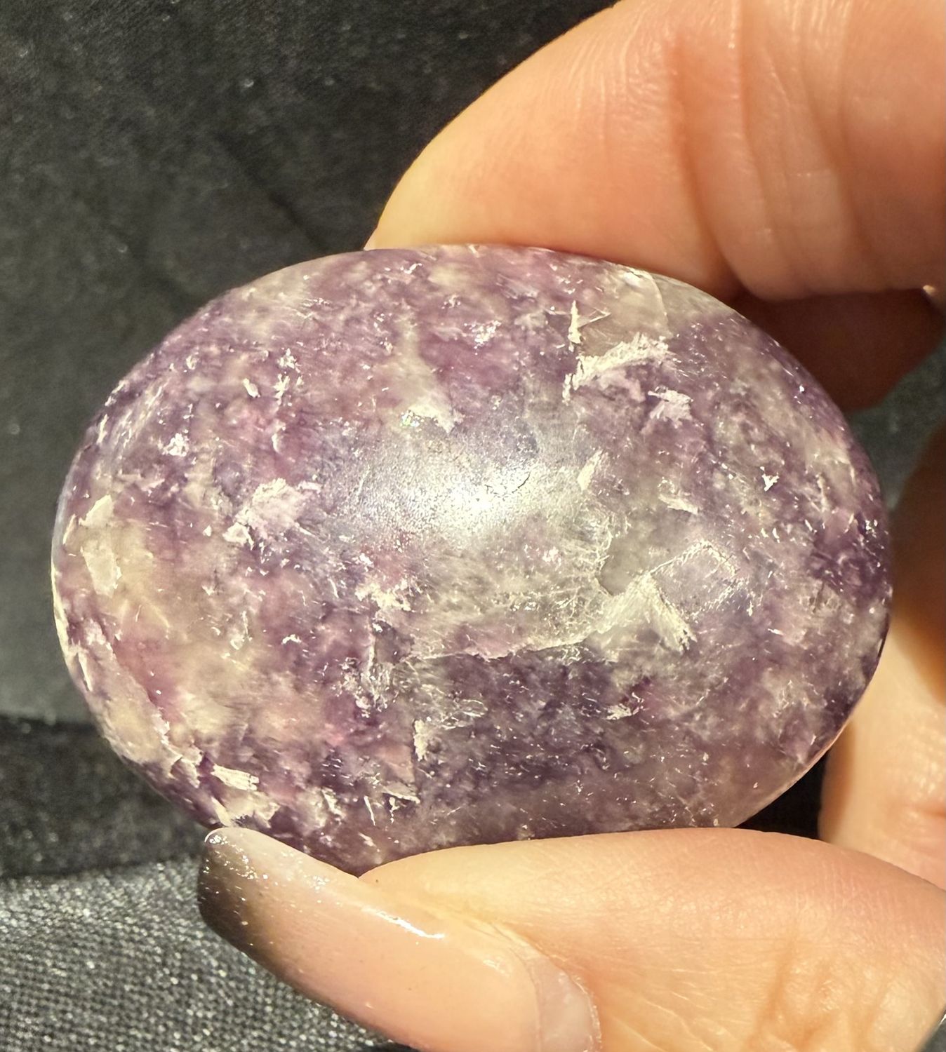 Lepidolite Palm Stone Medium