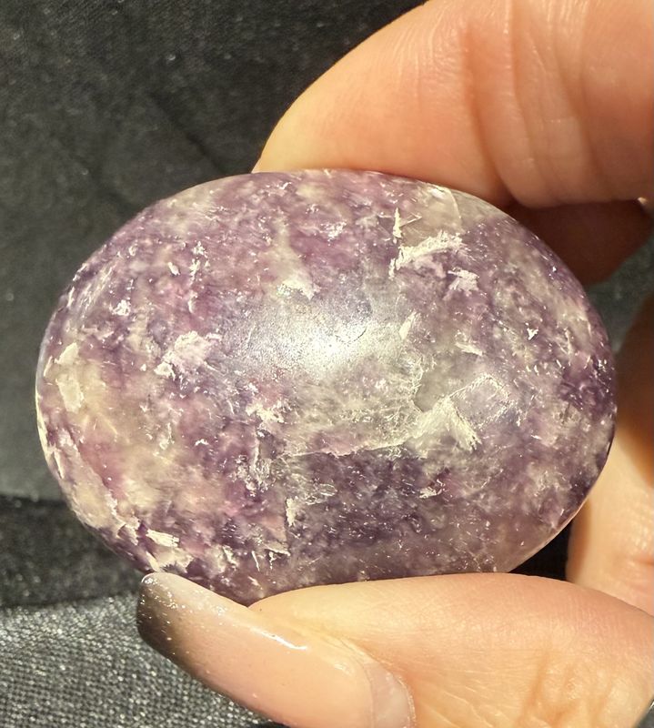Lepidolite Palm Stone Medium