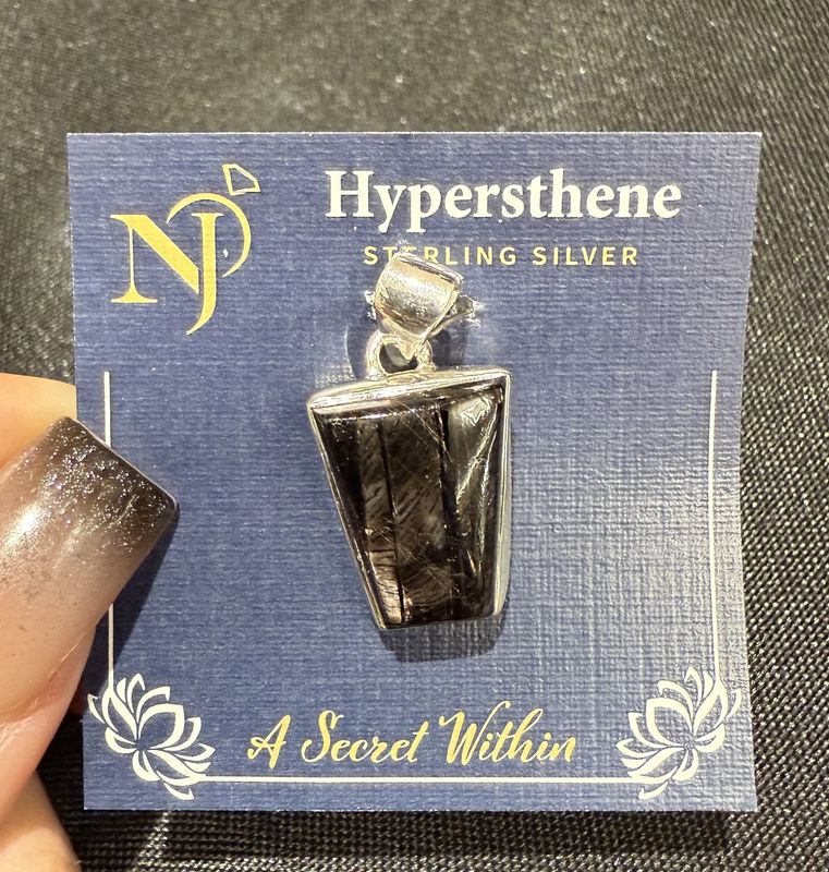 Hypersthene Coffin Pendant