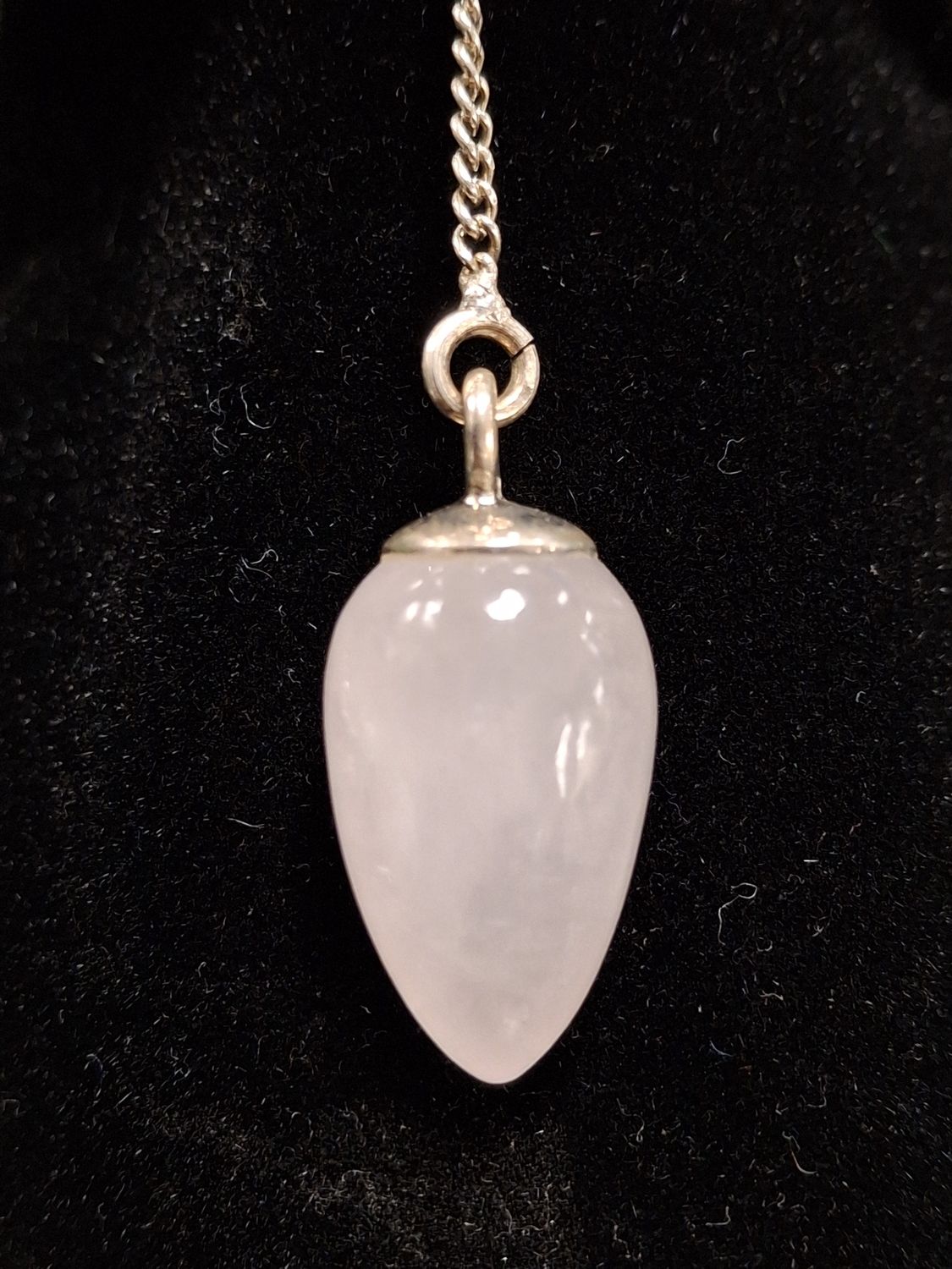 Sterling Rose Quartz Pendulum