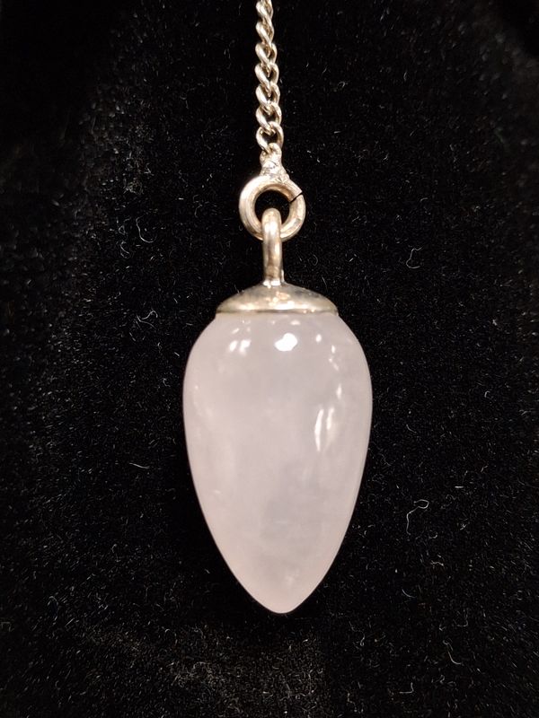 Sterling Rose Quartz Pendulum