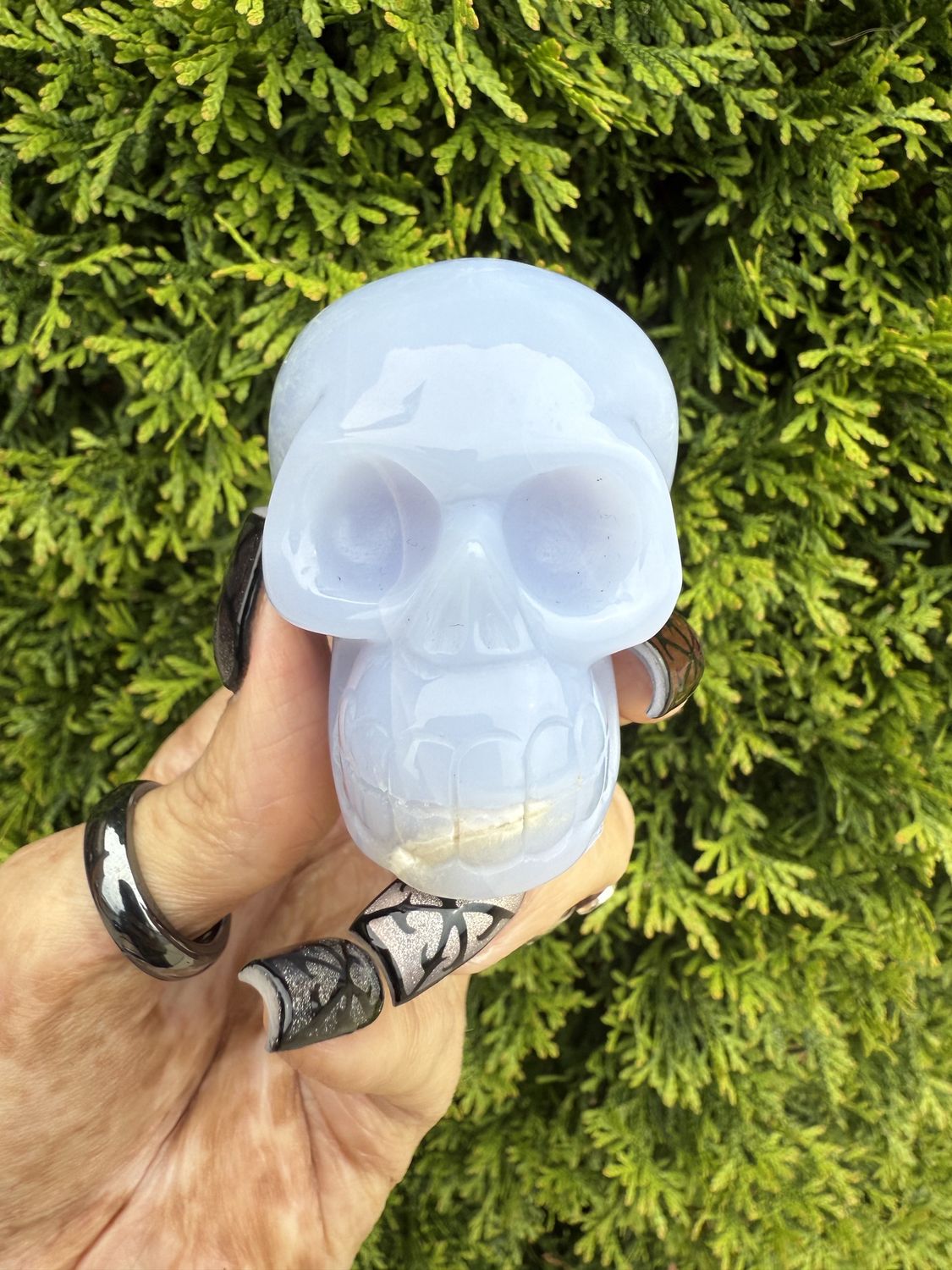 Chalcedony Skull Solar Eclipse 2024