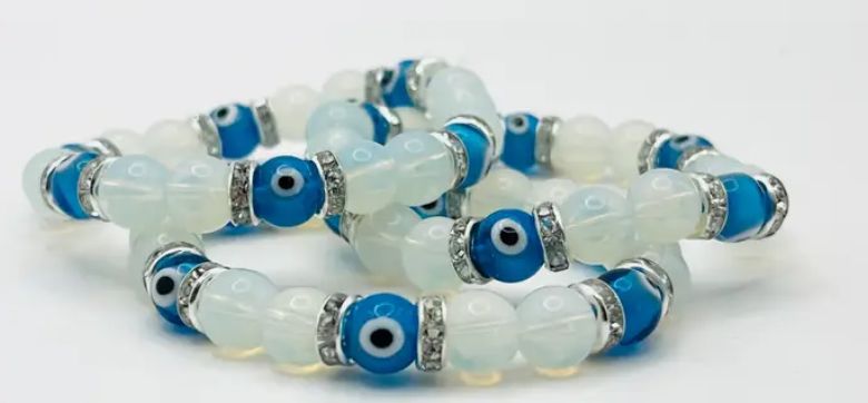 Opalite Evil Eye Zirconium Bracelet