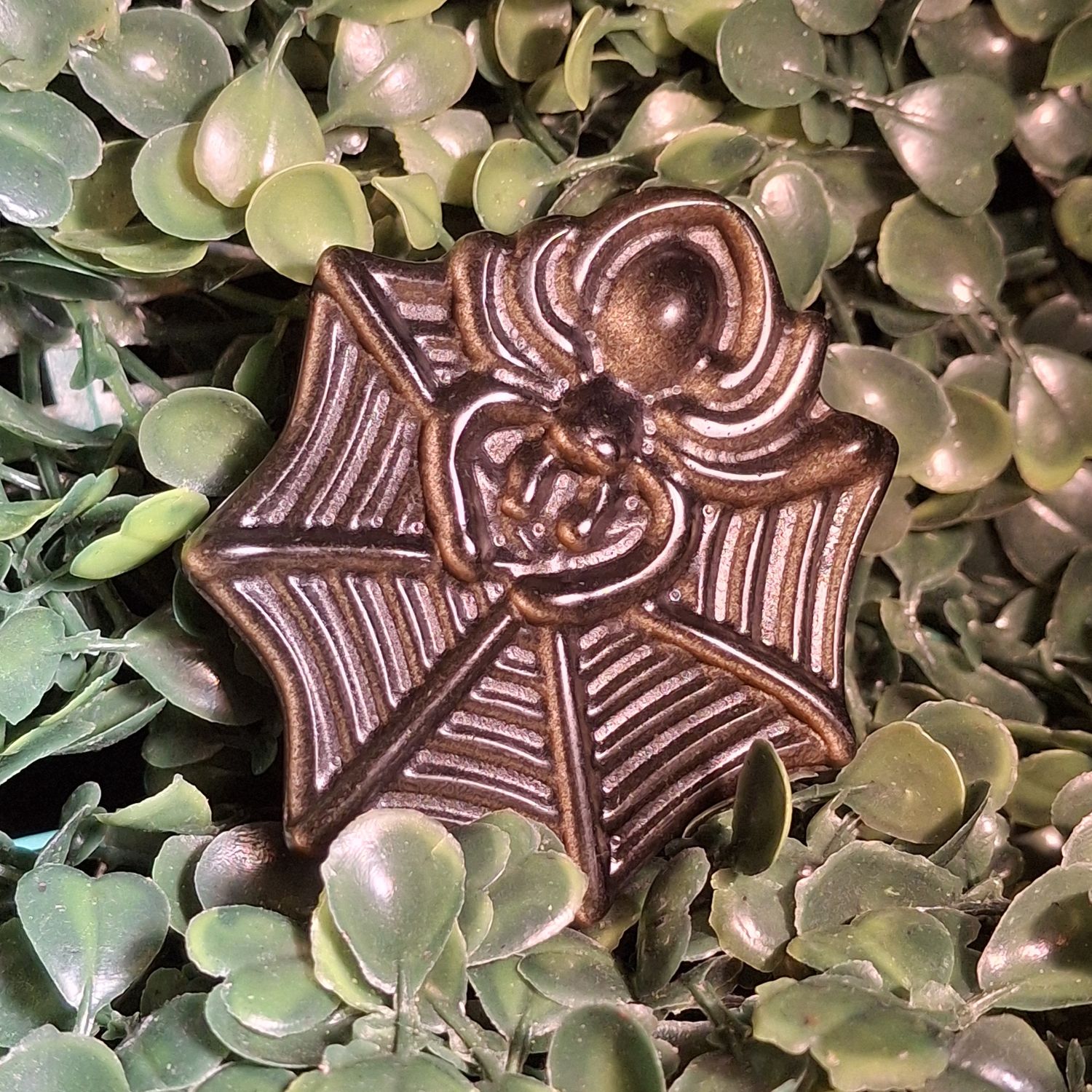 Spider on Web Gemstone Carving