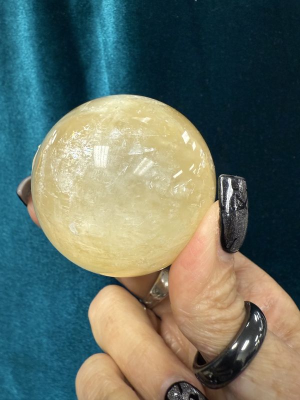 Honey Calcite Sphere