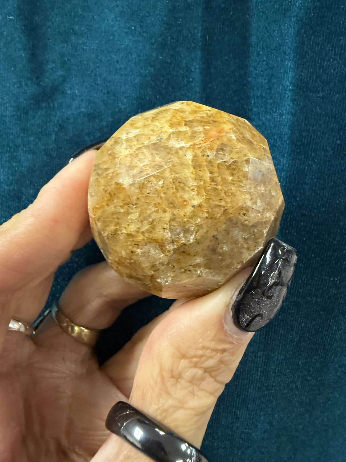 Golden Healer Faceted Sphere