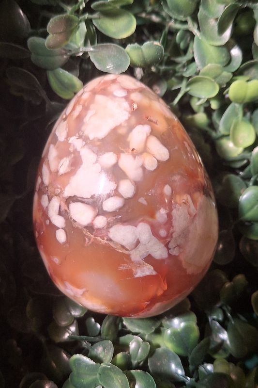 Flower Agate Egg
