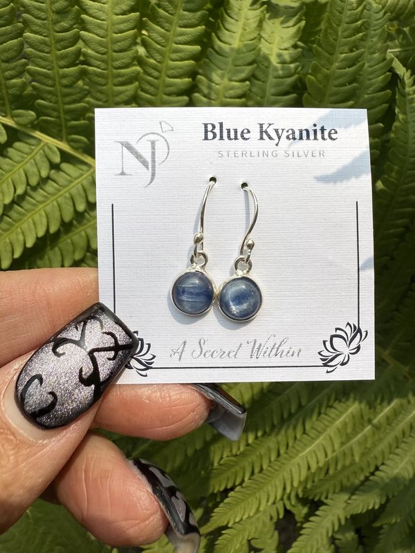 Blue Kyanite Dangle Earrings
