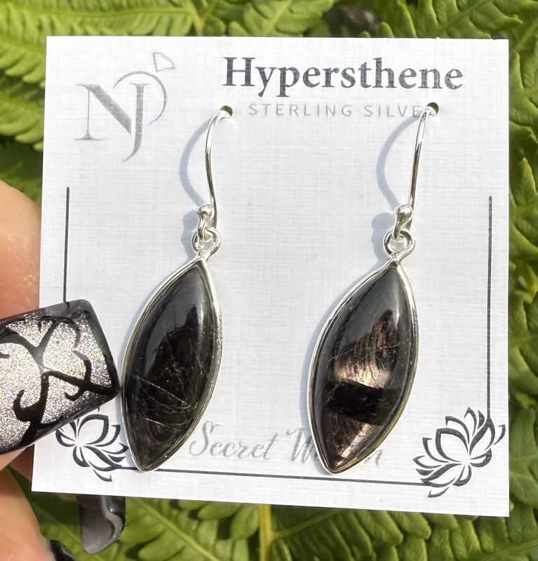 Hypersthene Drop Dangle Earrings