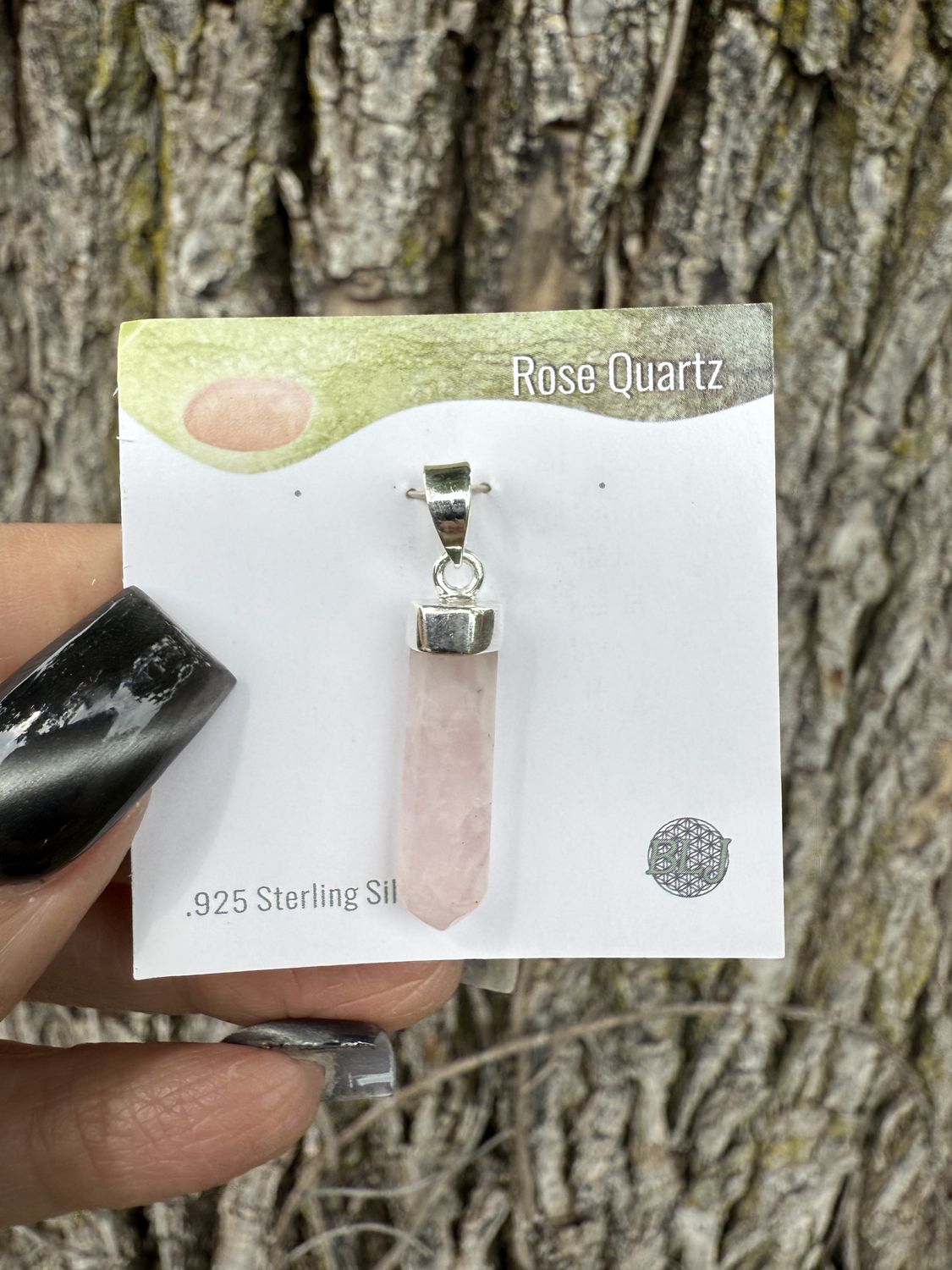 Rose Quartz Pencil Pendant