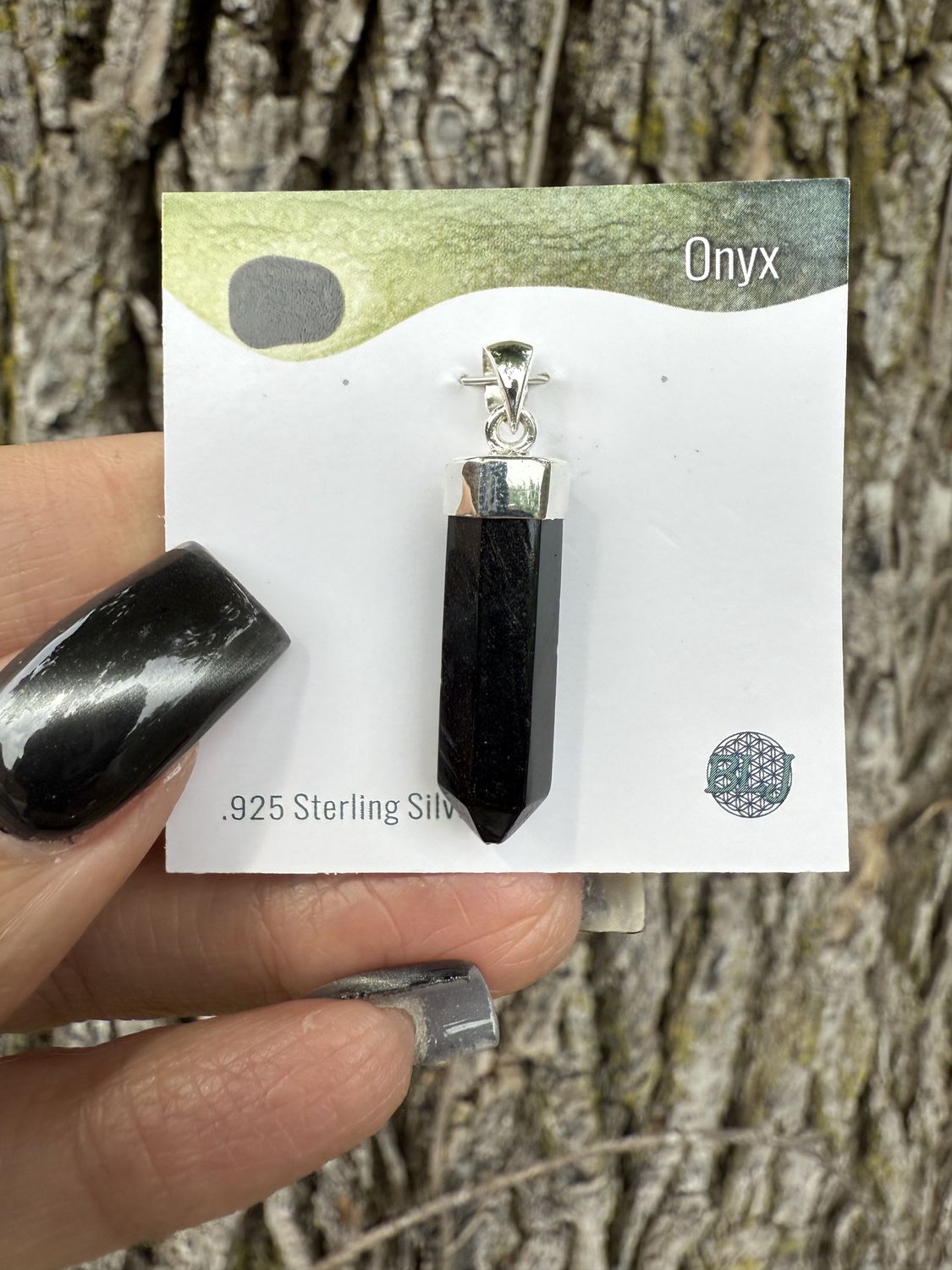 Black Onyx Pencil Pendant