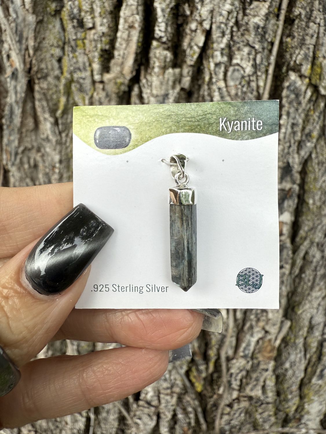 Blue Kyanite Pencil Pendant