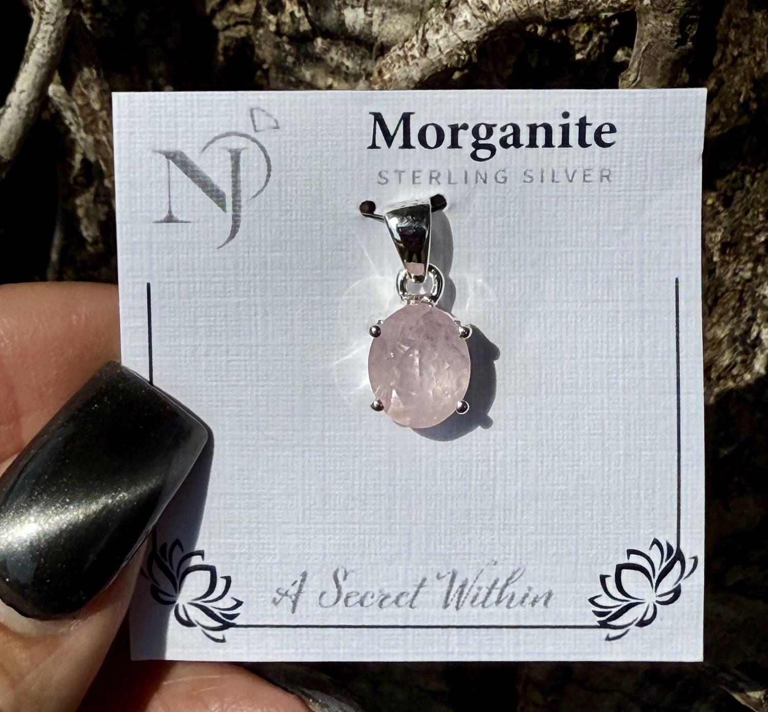 Morganite Faceted Sterling Pendant