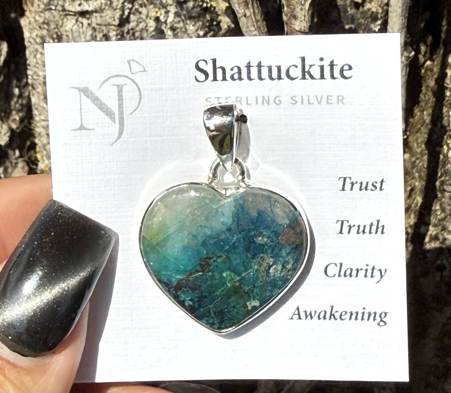 Shattuckite Heart  Pendant