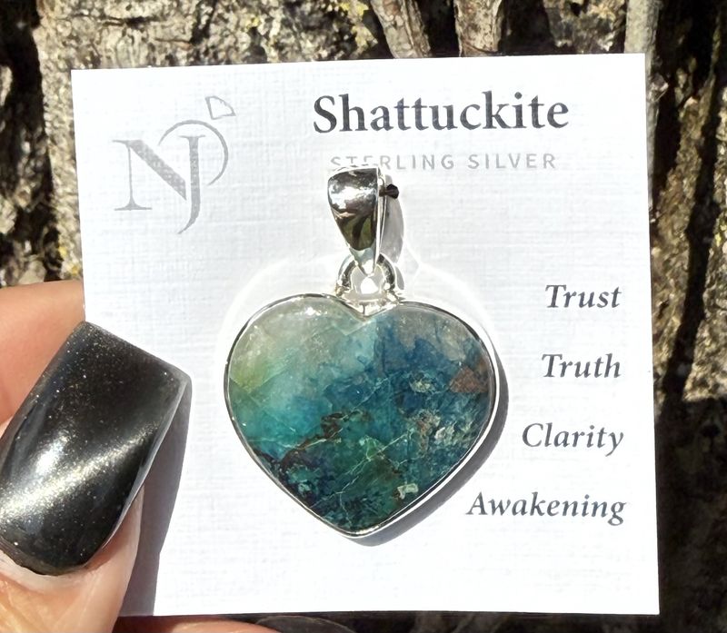 Shattuckite Heart  Pendant