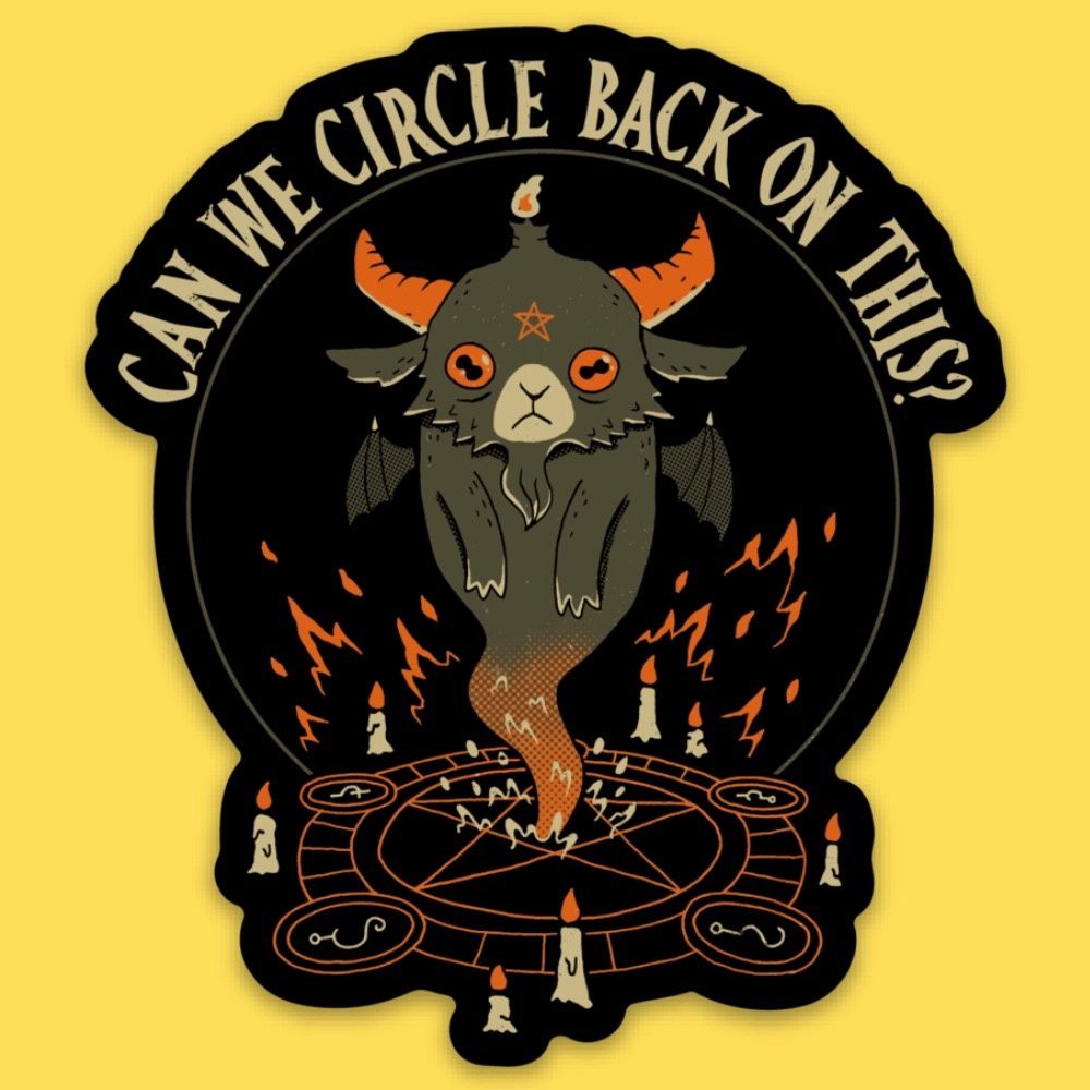 Can We Circle Back Sticker