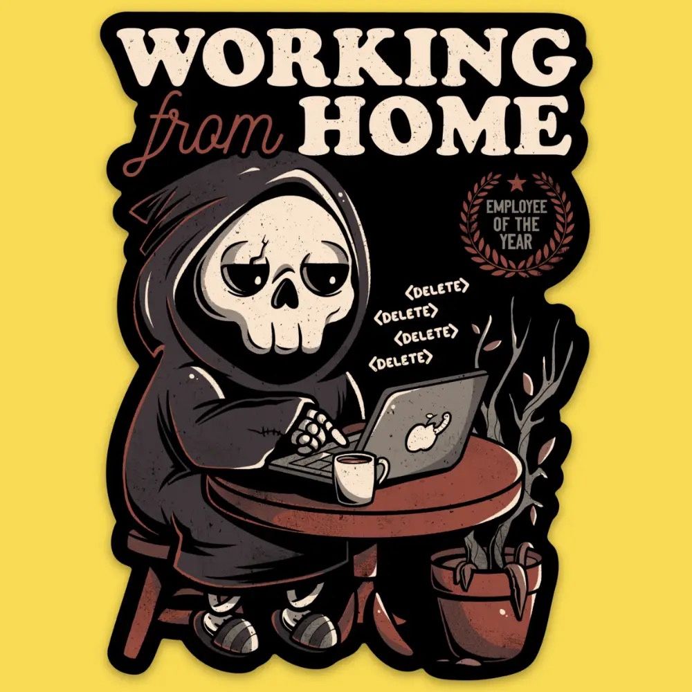 Working From Home Sticker