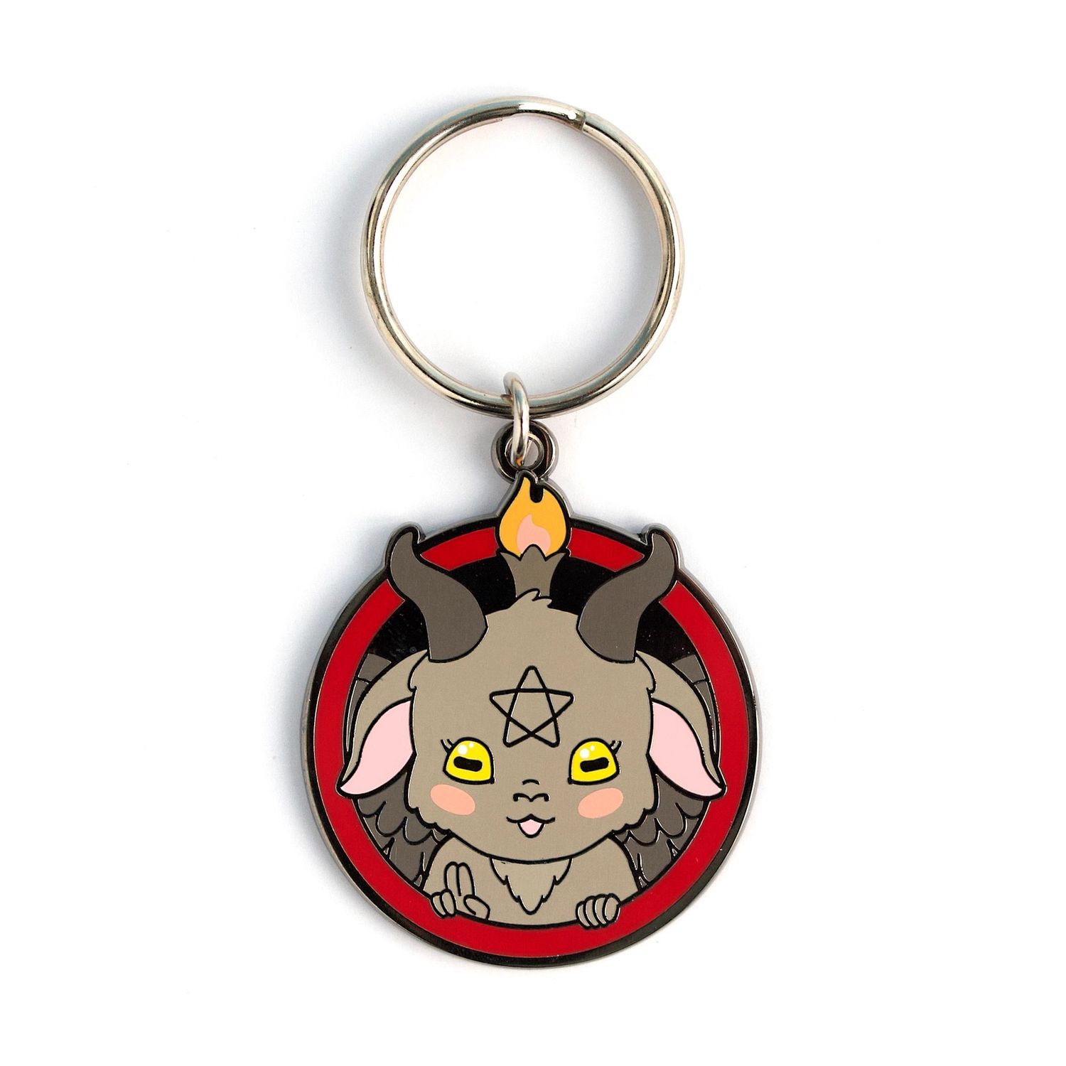 Baphomet Enamel Keychain