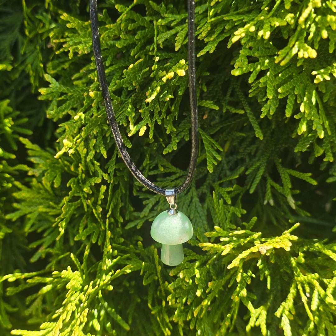 Aventurine Mushroom Necklace