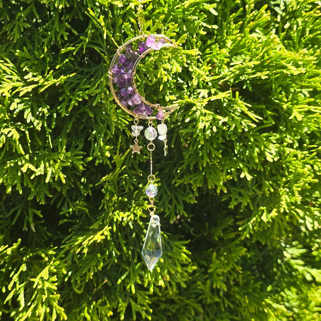 Amethyst Moon Suncatcher
