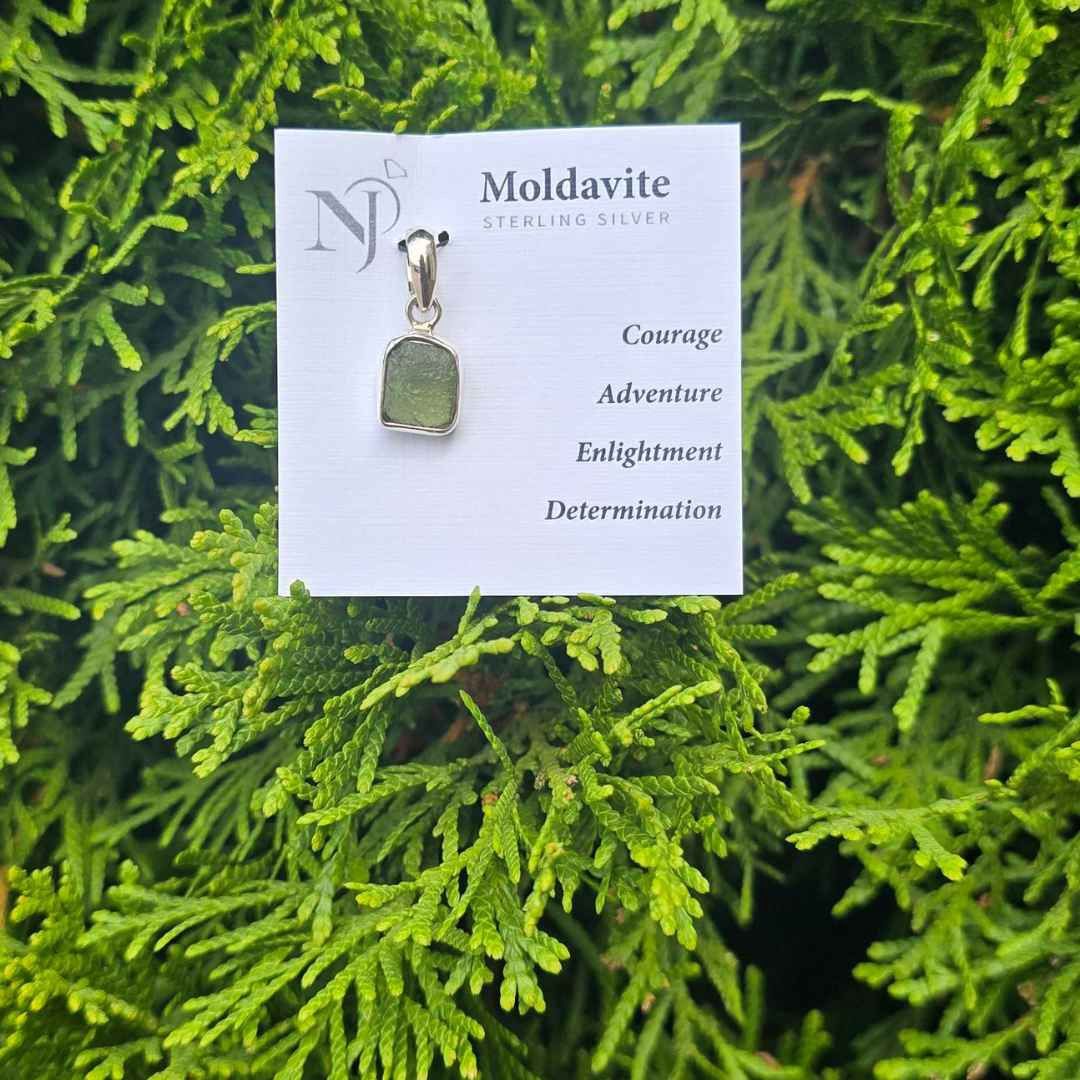 Moldavite Square Pendant