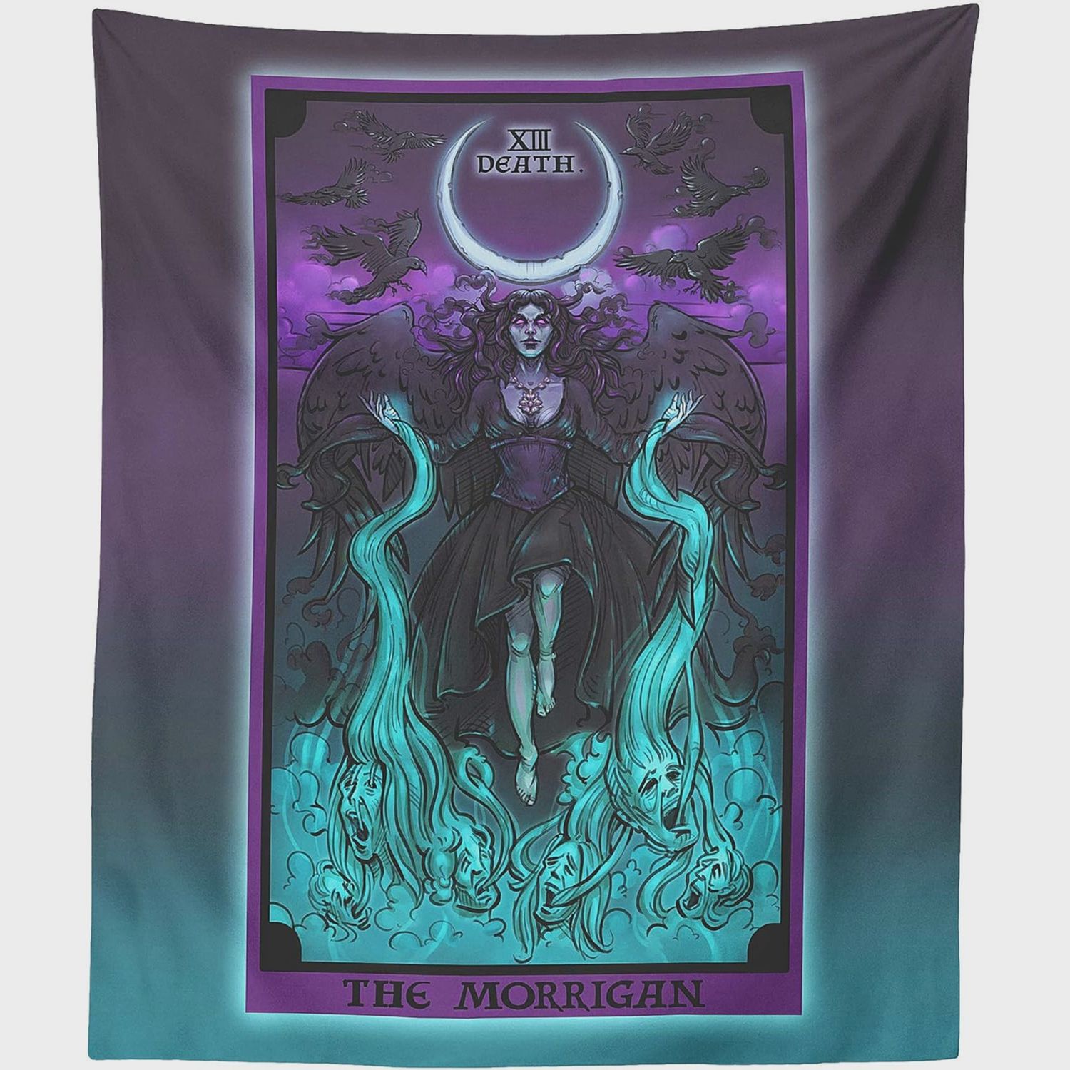Morrigan Death Tarot Card Tapestry