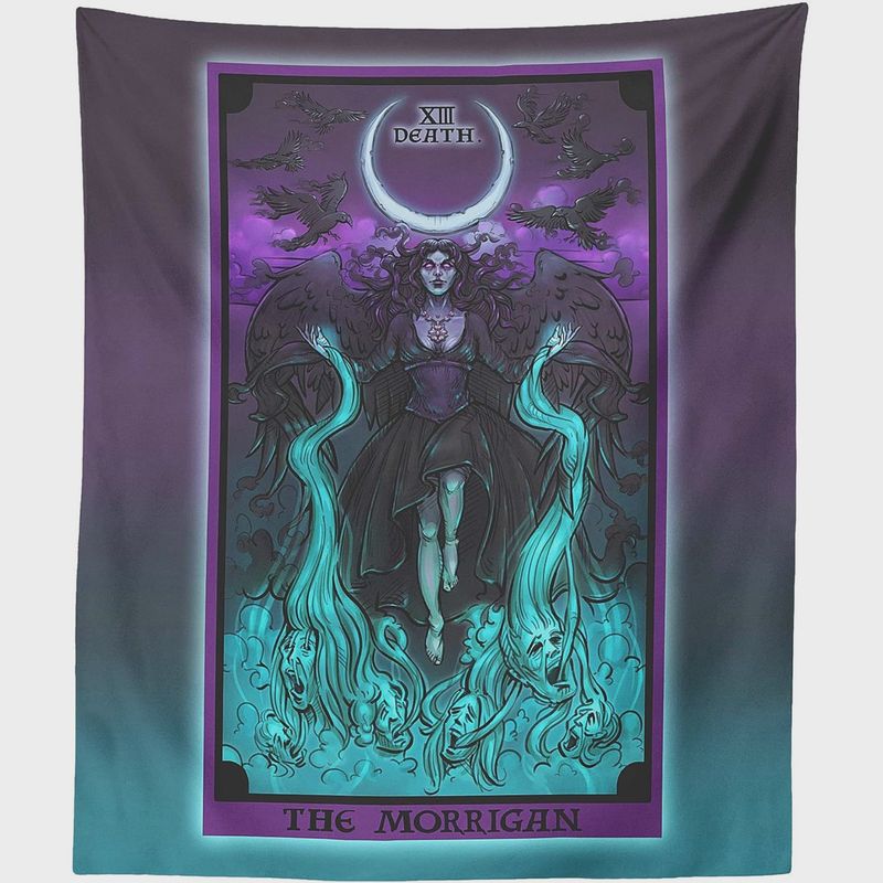 Morrigan Death Tarot Card Tapestry