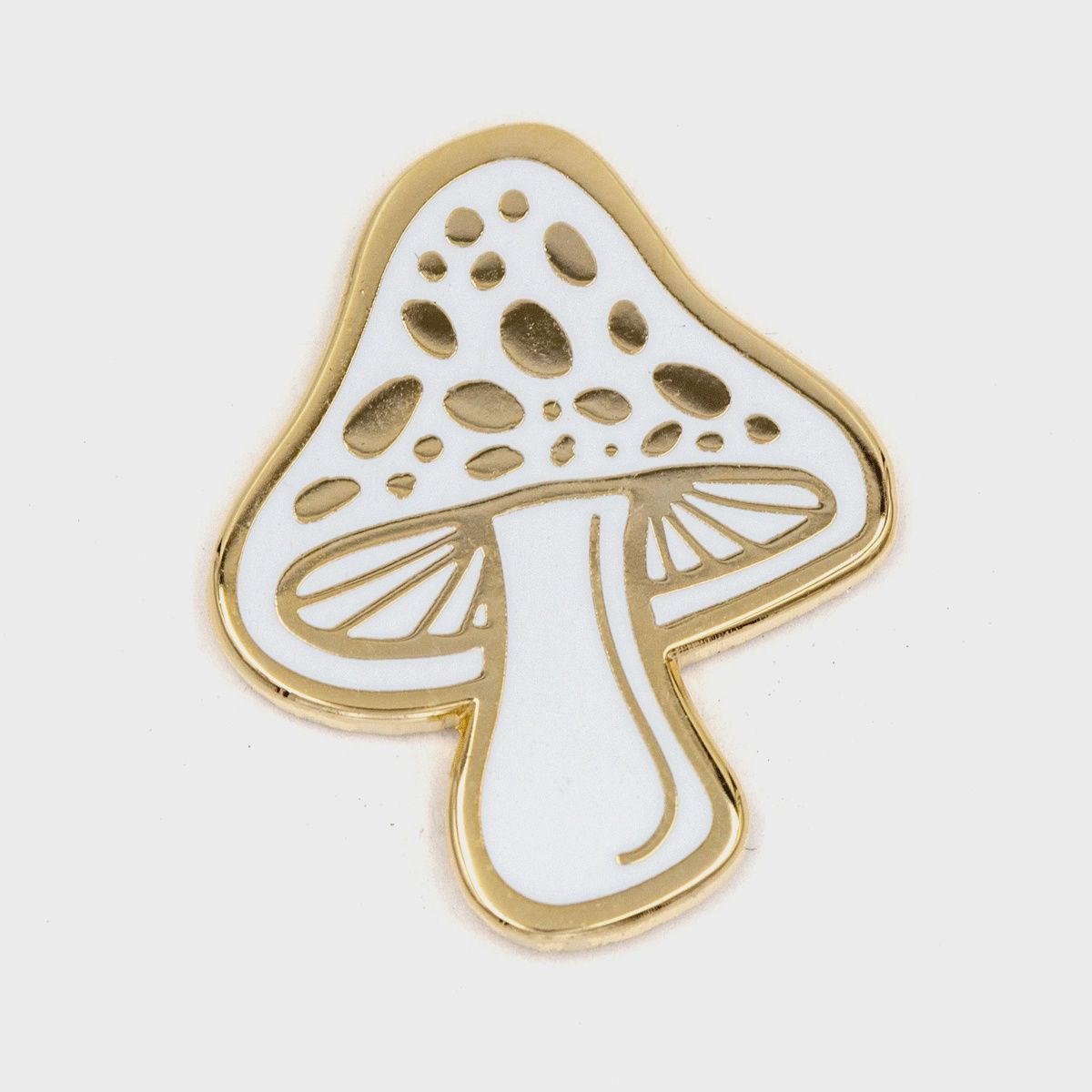 Golden Mushroom Enamel Pin