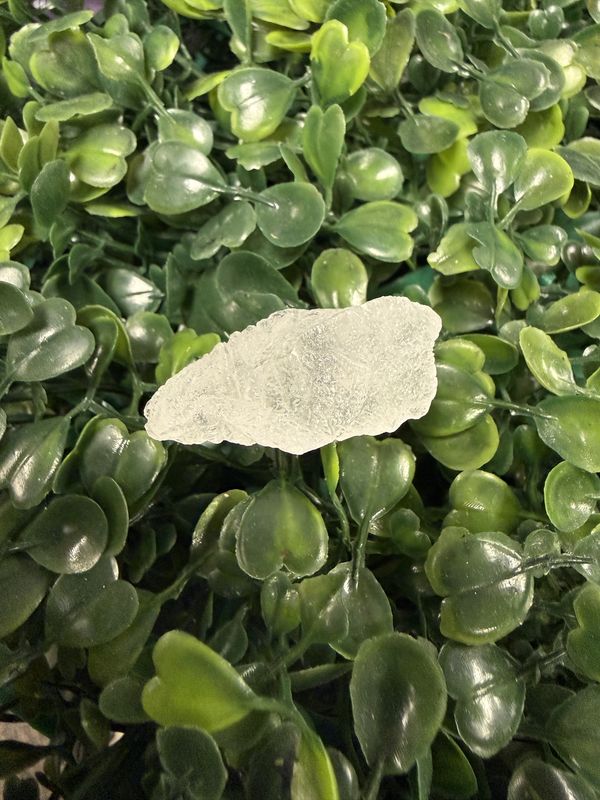 White Moldavite Calcite 7g