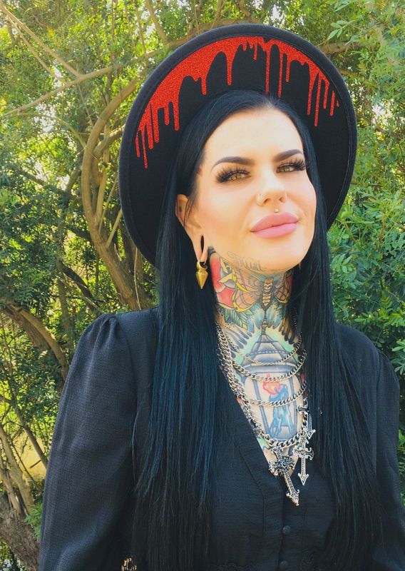 Vegan Felt Red Blood Hat