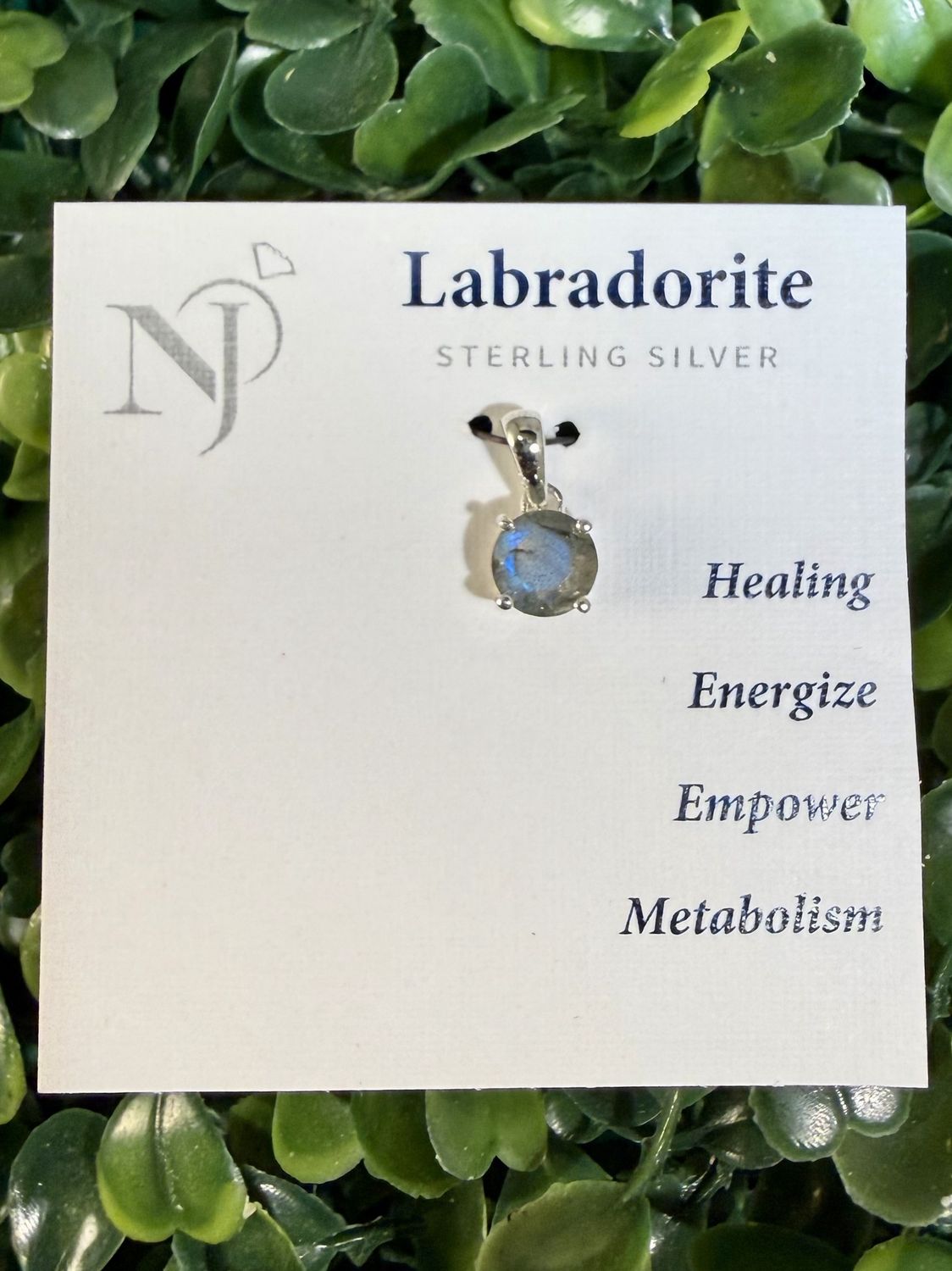 Labradorite Small Faceted Round Pendant