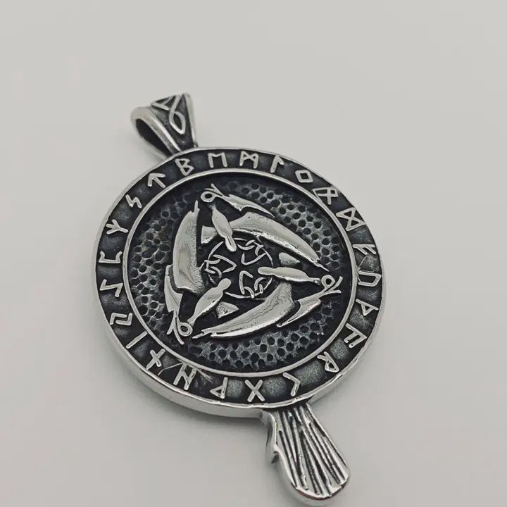 Viking Celtic Knot Crow Pendant