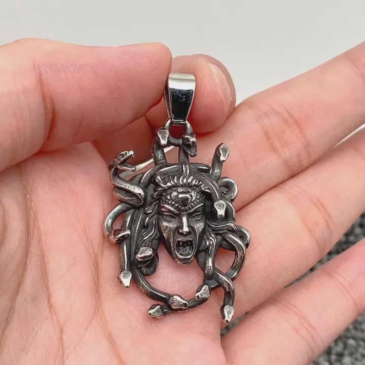 Roaring Medusa Stainless Steel Pendant