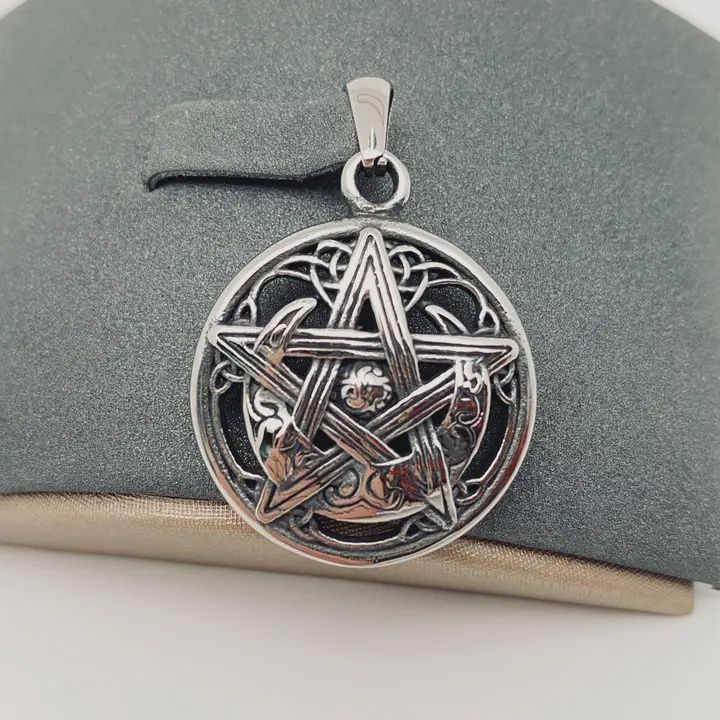Five -pointed Star Moon Stainless Steel Pendant