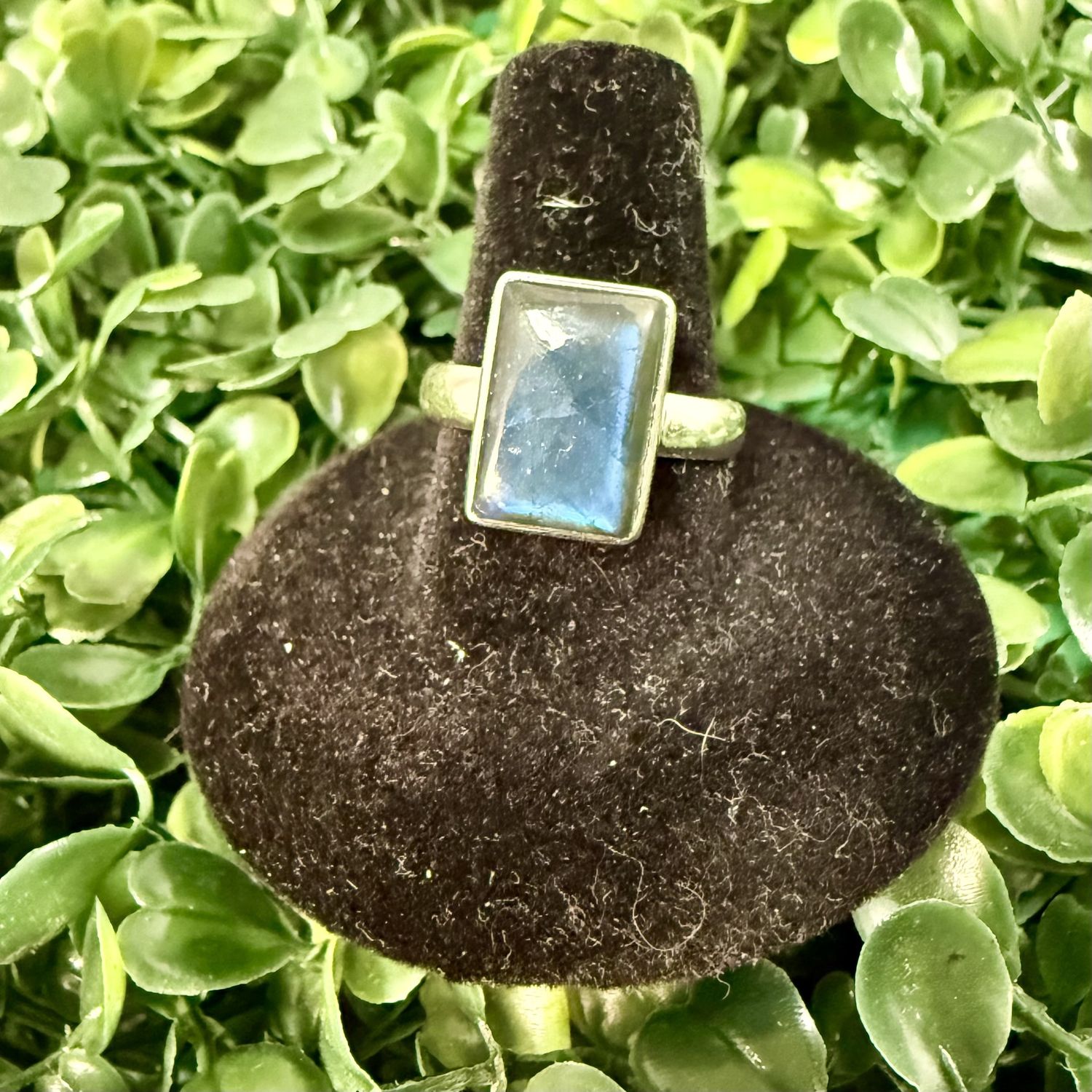 Labradorite Rectangle Ring Sz8