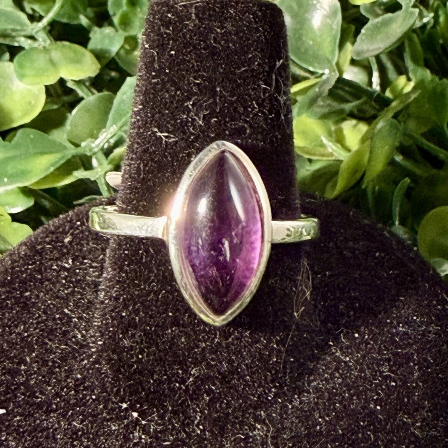 Amethyst Cab Ring Sz 8