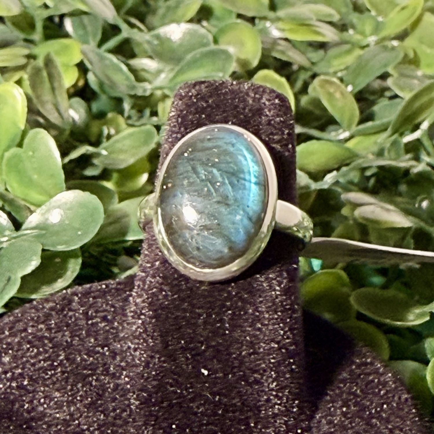 Labradorite Oval Ring, Size: 5