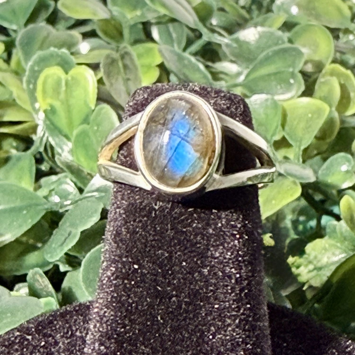 Labradorite Oval Ring Sz 5