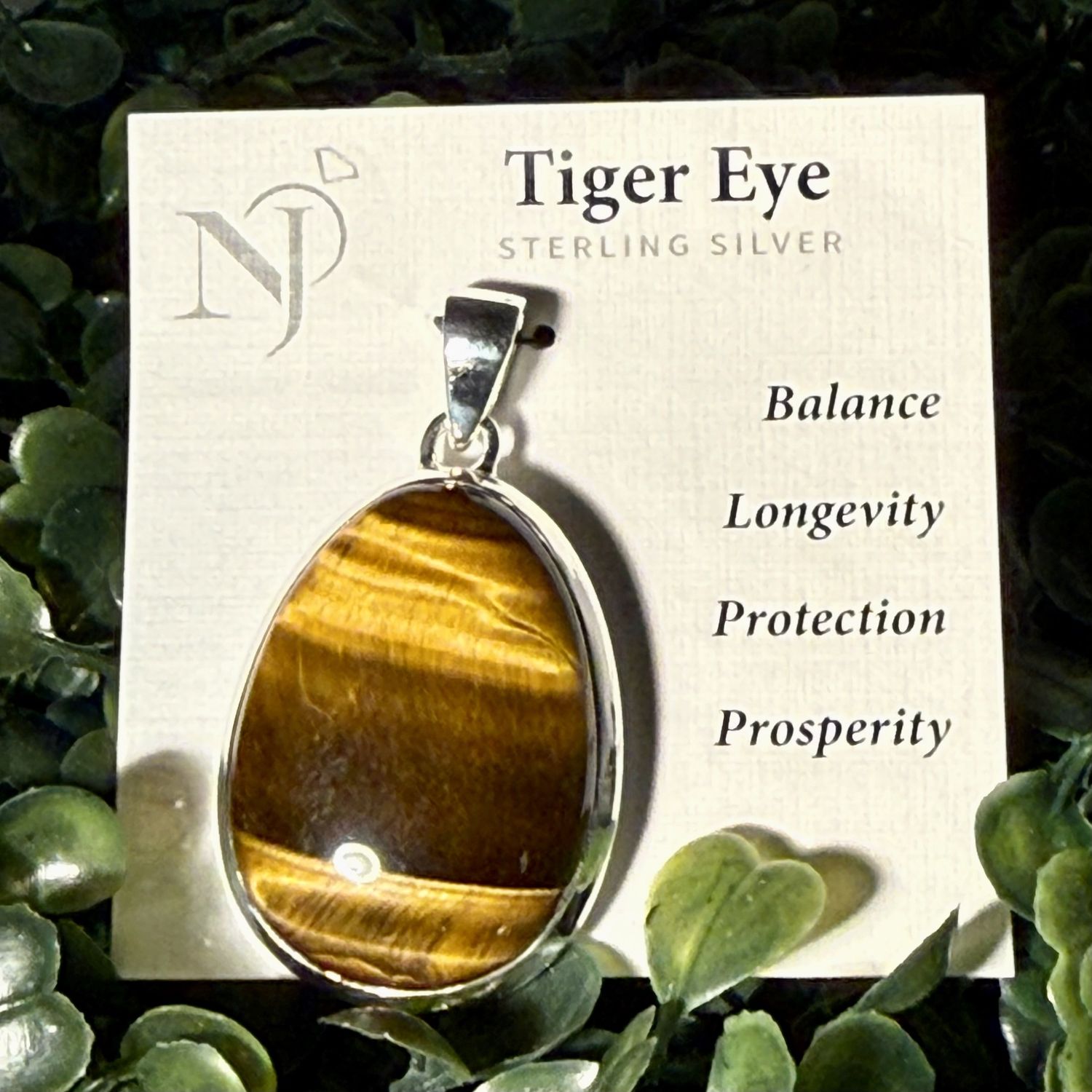 Tigers Eye Oval Pendant