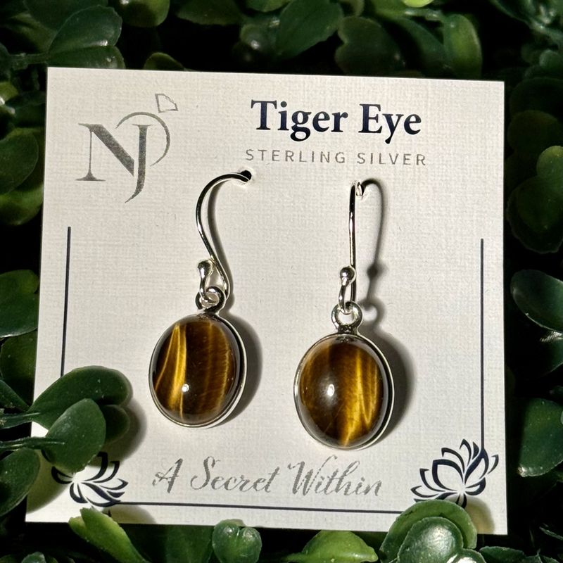 Tigers Eye Dangle Earrings
