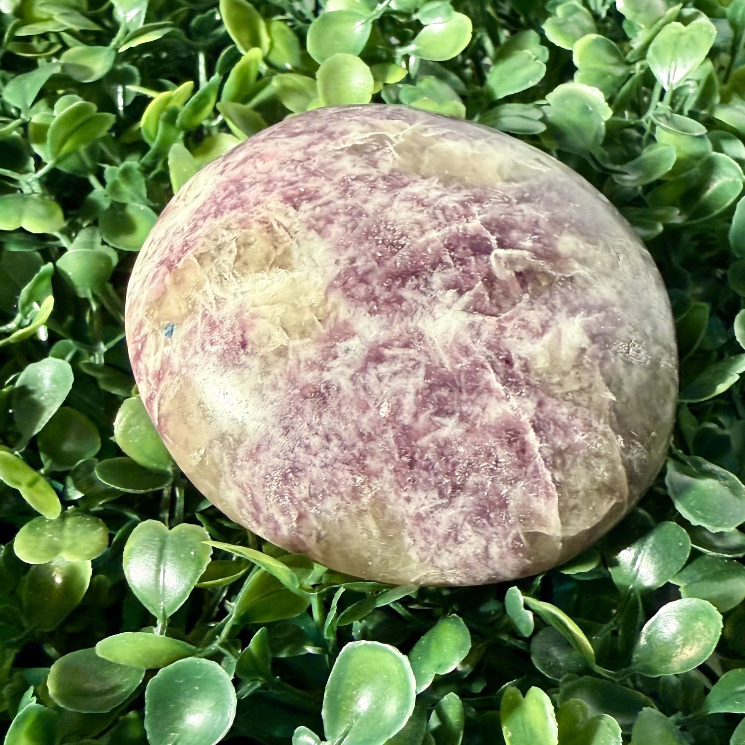 Lepidolite Palm Stone Large