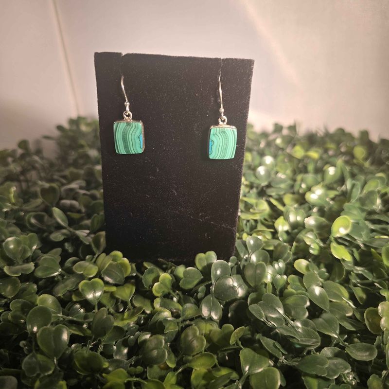 Malachite Dangle Earrings