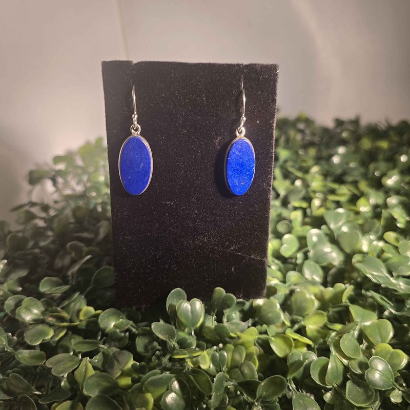 Lapis Lazuli Sterling Dangle Earrings